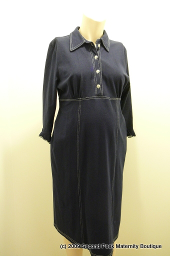 3/4 Sleeve Maternity Dress by Tomorrow's Mother (Size: L)