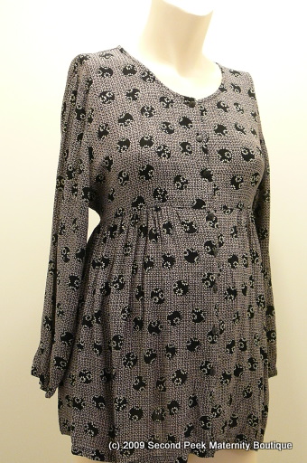 Long Sleeve Maternity Shirt by Thyme Maternity (Size: M)