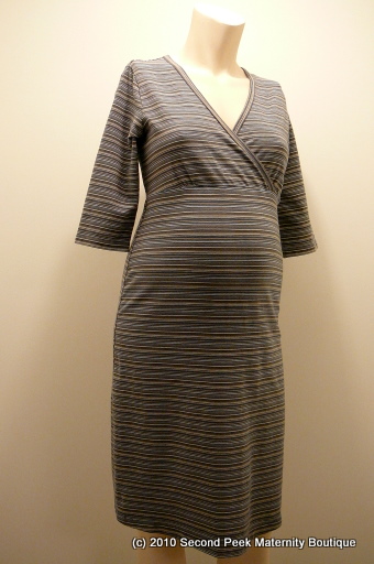 3/4 Sleeve Maternity Dress by Thyme Maternity (Size: S)