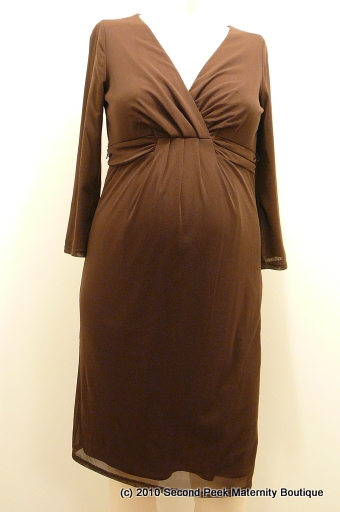 3/4 Sleeve Maternity Dress by A Pea in the Pod (Size: S)