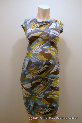 Designer Cap Sleeve Maternity Dress by Rhonda Maternity (Size: X-S)